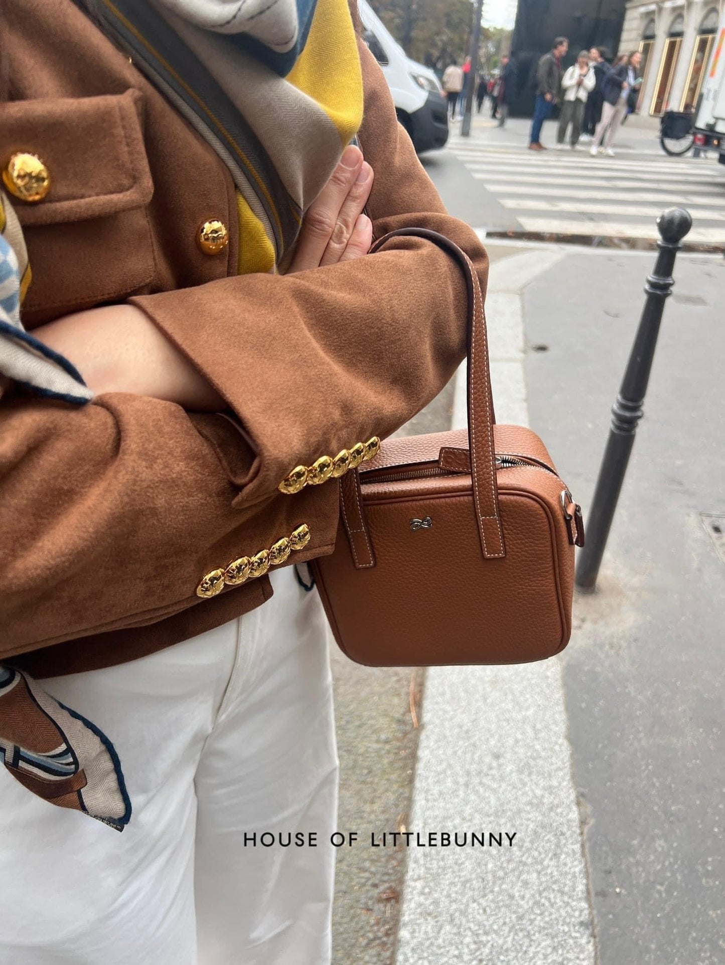 Luxurious Memo PU Brown Handbag