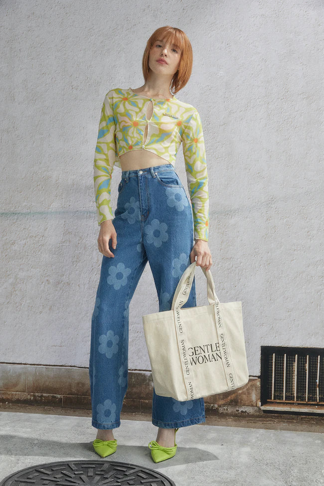 Stylish Flower Tote Bag