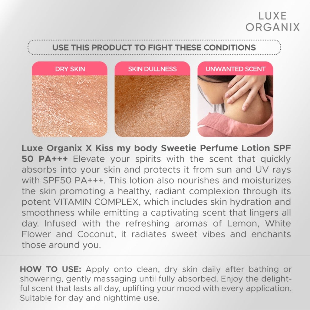 Luxe Organix Perfume Lotion SPF50 200g