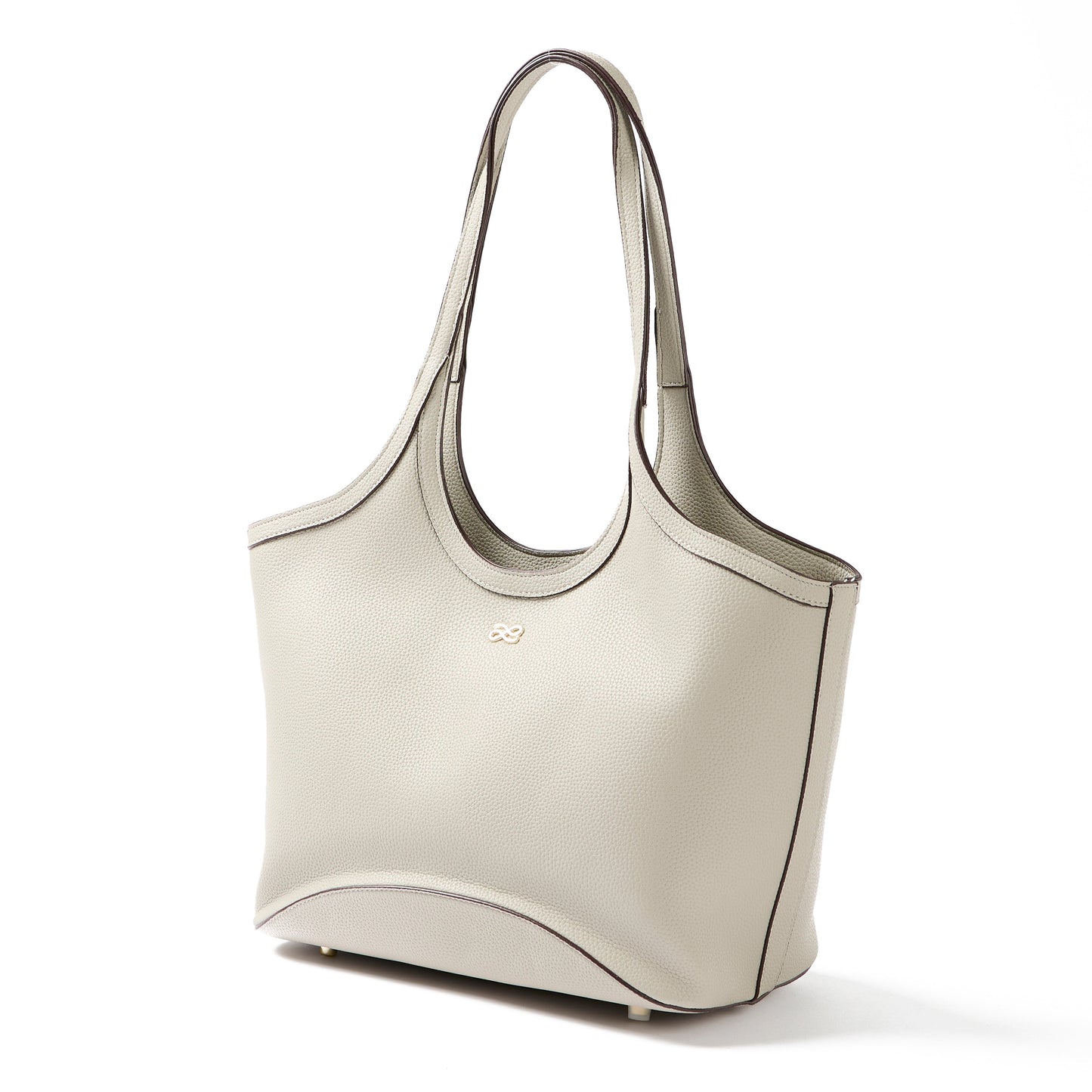 Stylish Pearl Grey PU Tote