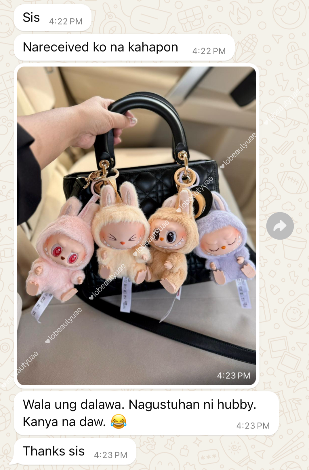 Labubu Exciting Macarons Vinyl Plush Pendant