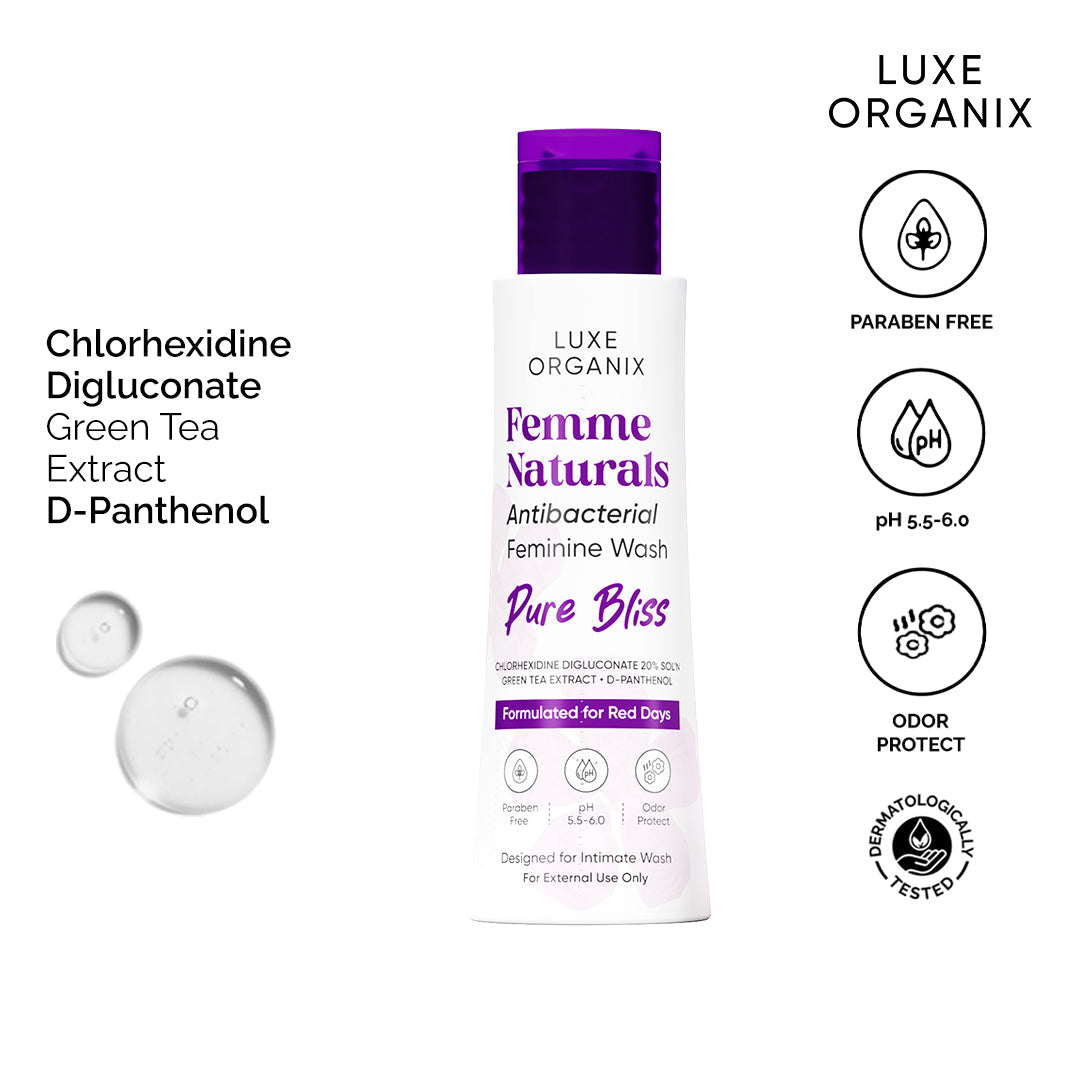 Femme Naturals Antibacterial Wash 120ml