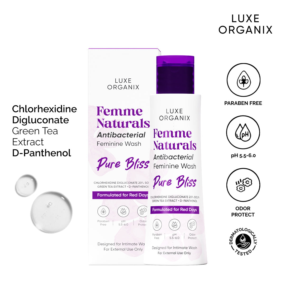 Femme Naturals Antibacterial Wash 120ml