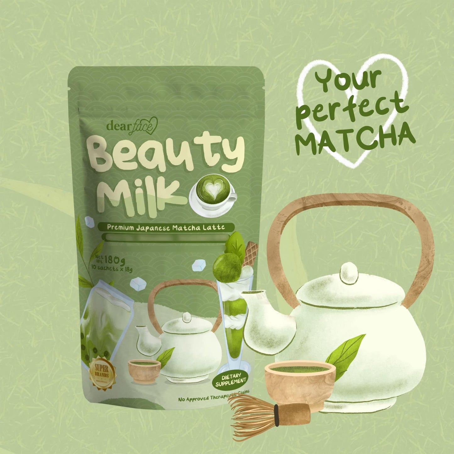 Premium Japanese Matcha Beauty Milk