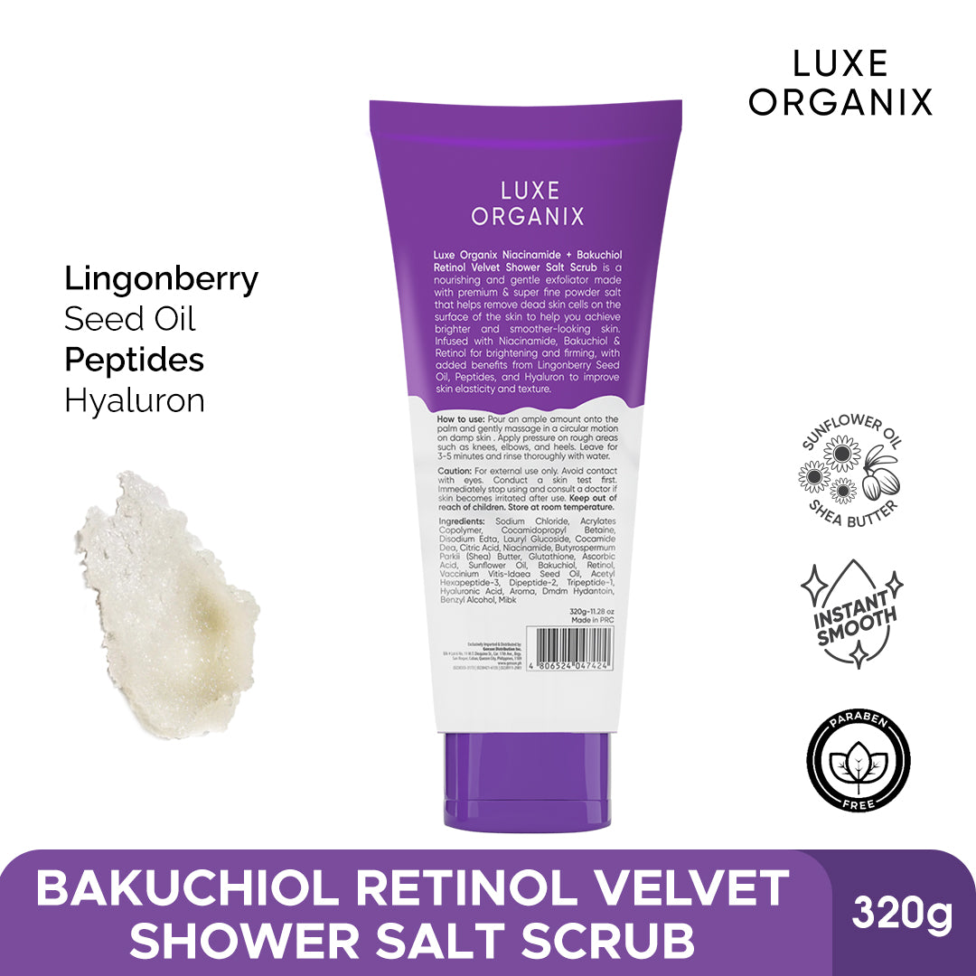 Luxe Organix Whitening Velvet Shower Salt Scrub