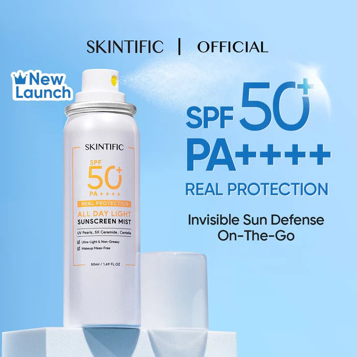 All Day Light Sunscreen Mist SPF50+ for Ultimate Protection