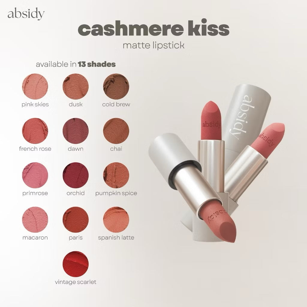 Absidy Beauty Cashmere Kiss Matte Lipstick