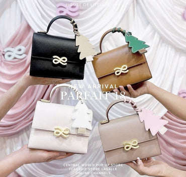 Black PU Parfait Handbag