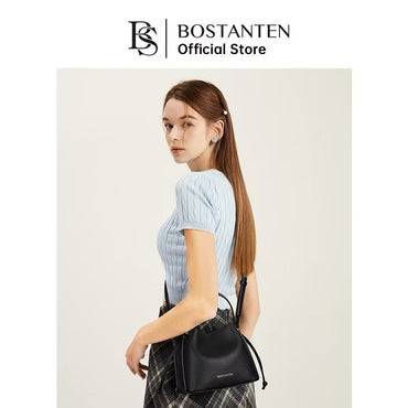 Straw String Bucket Bag