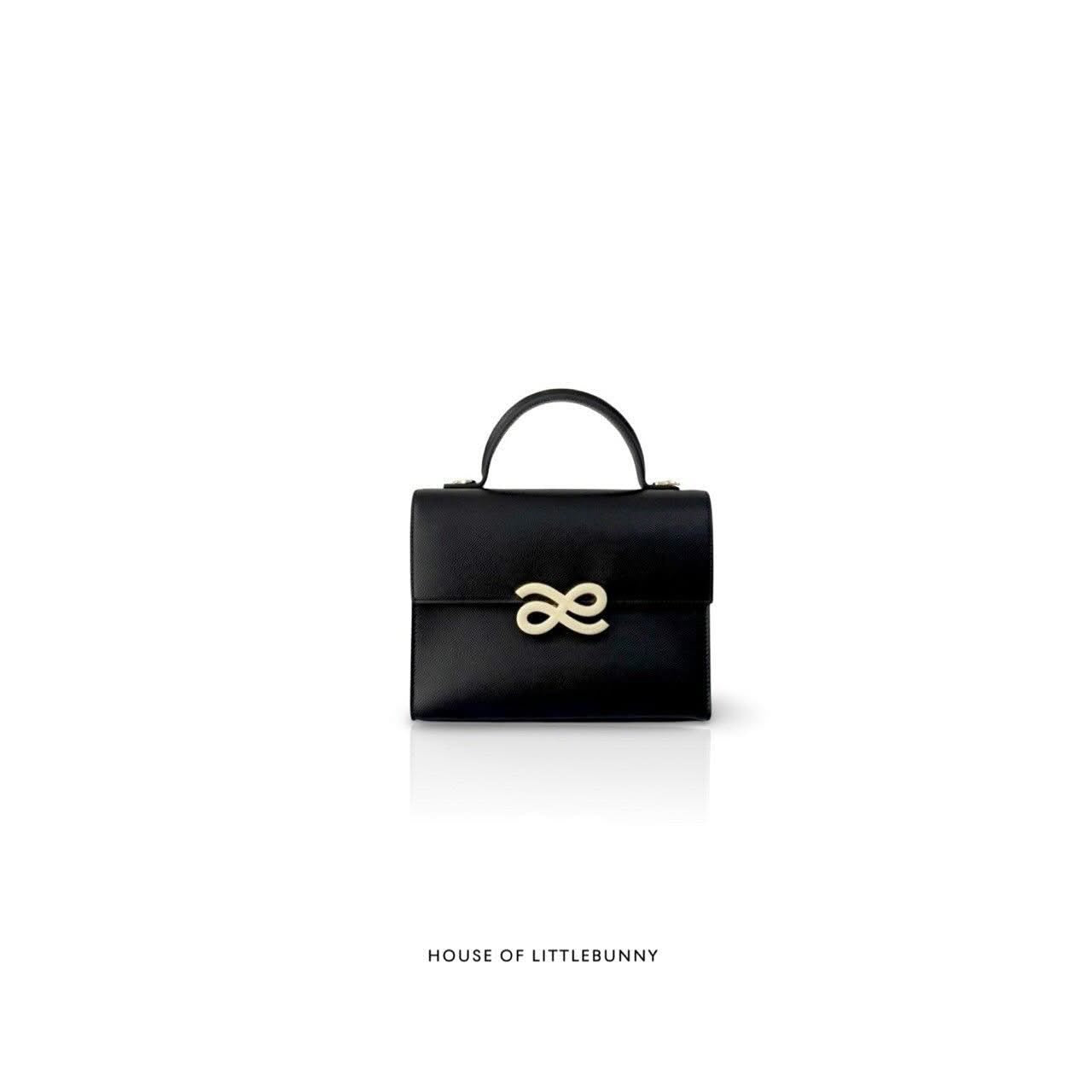 Black PU Parfait Handbag