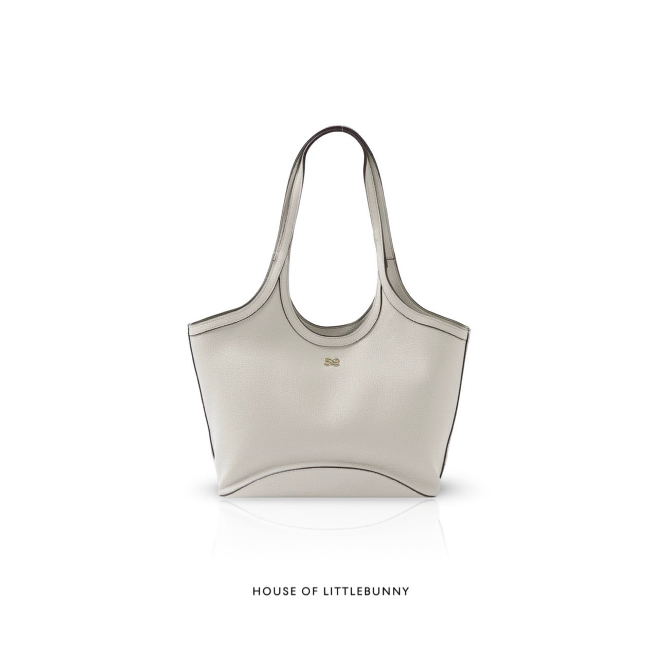 Stylish Pearl Grey PU Tote