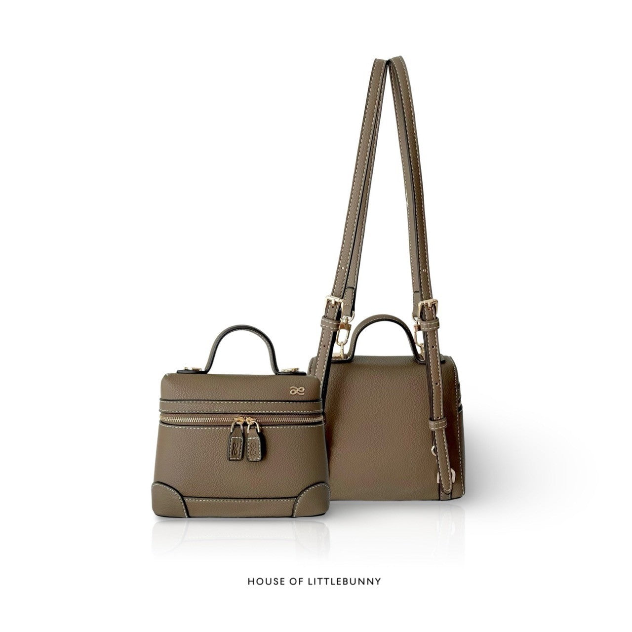 Tan Taupe PU Mini Kate Backpack