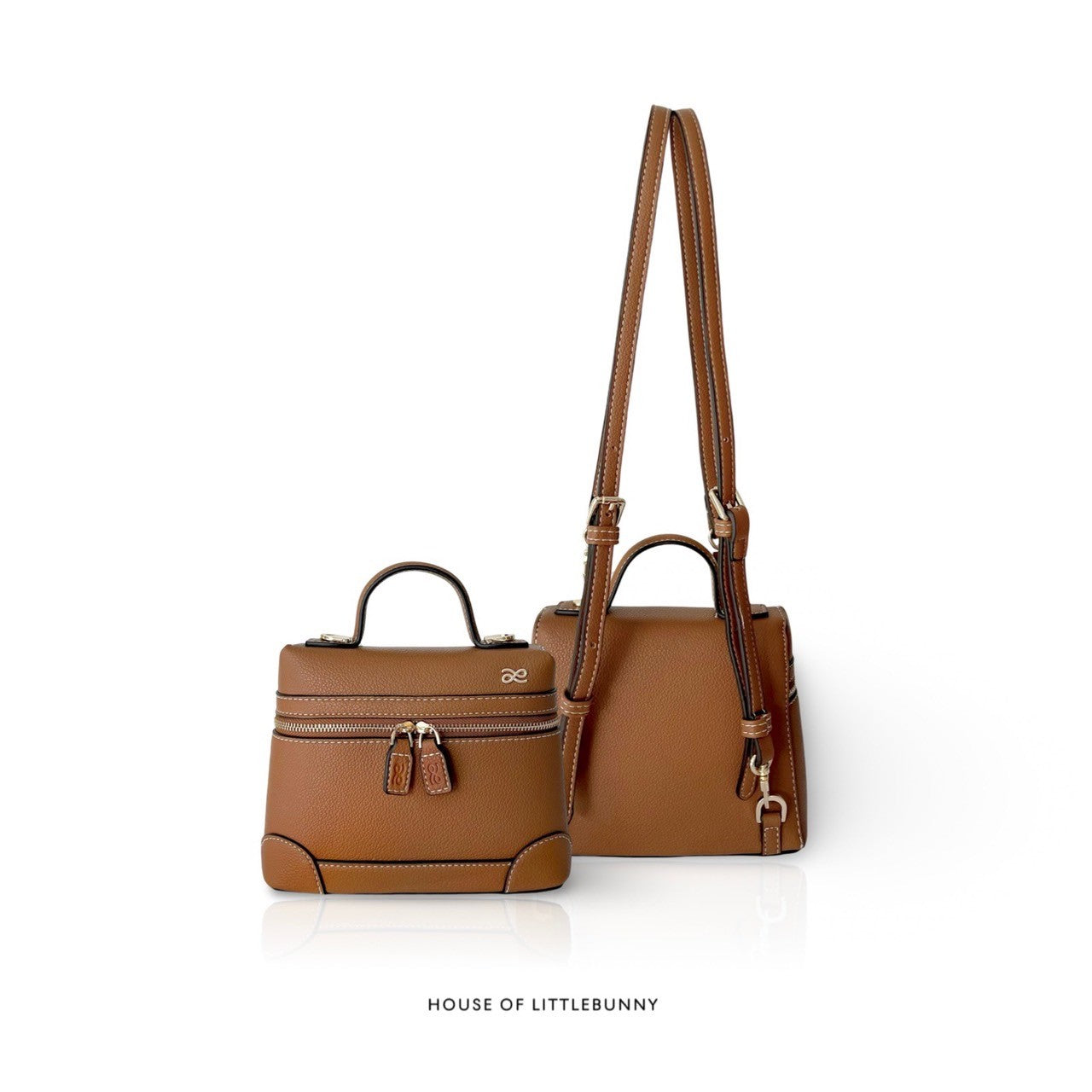 Stylish Mini Kate Brown PU Leather Backpack for Everyday Use