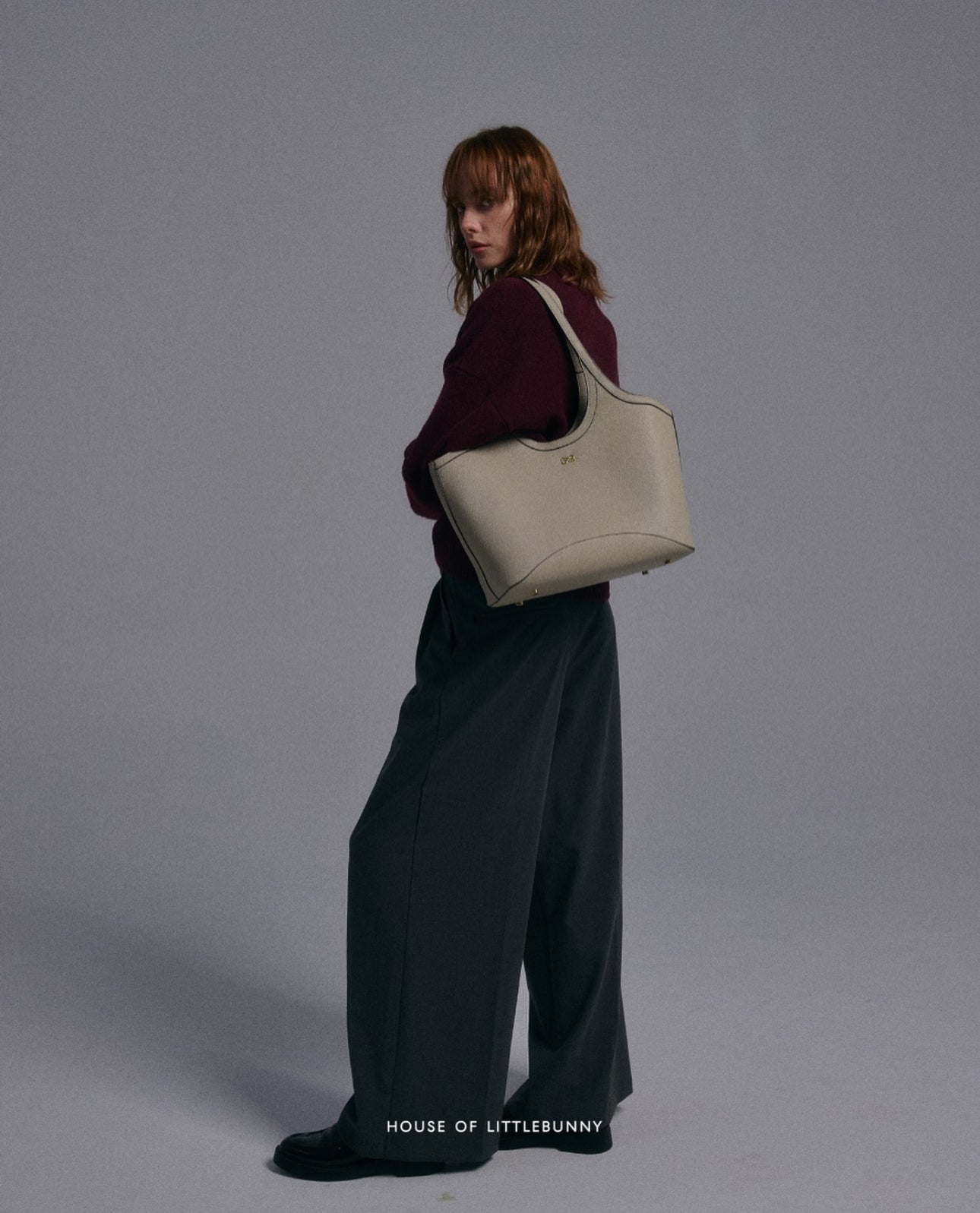 Stylish Pearl Grey PU Tote