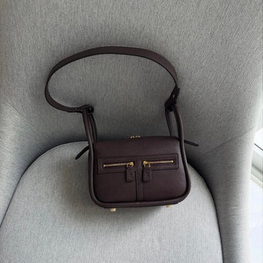 Zippy 22 PU Chocolate Handbag