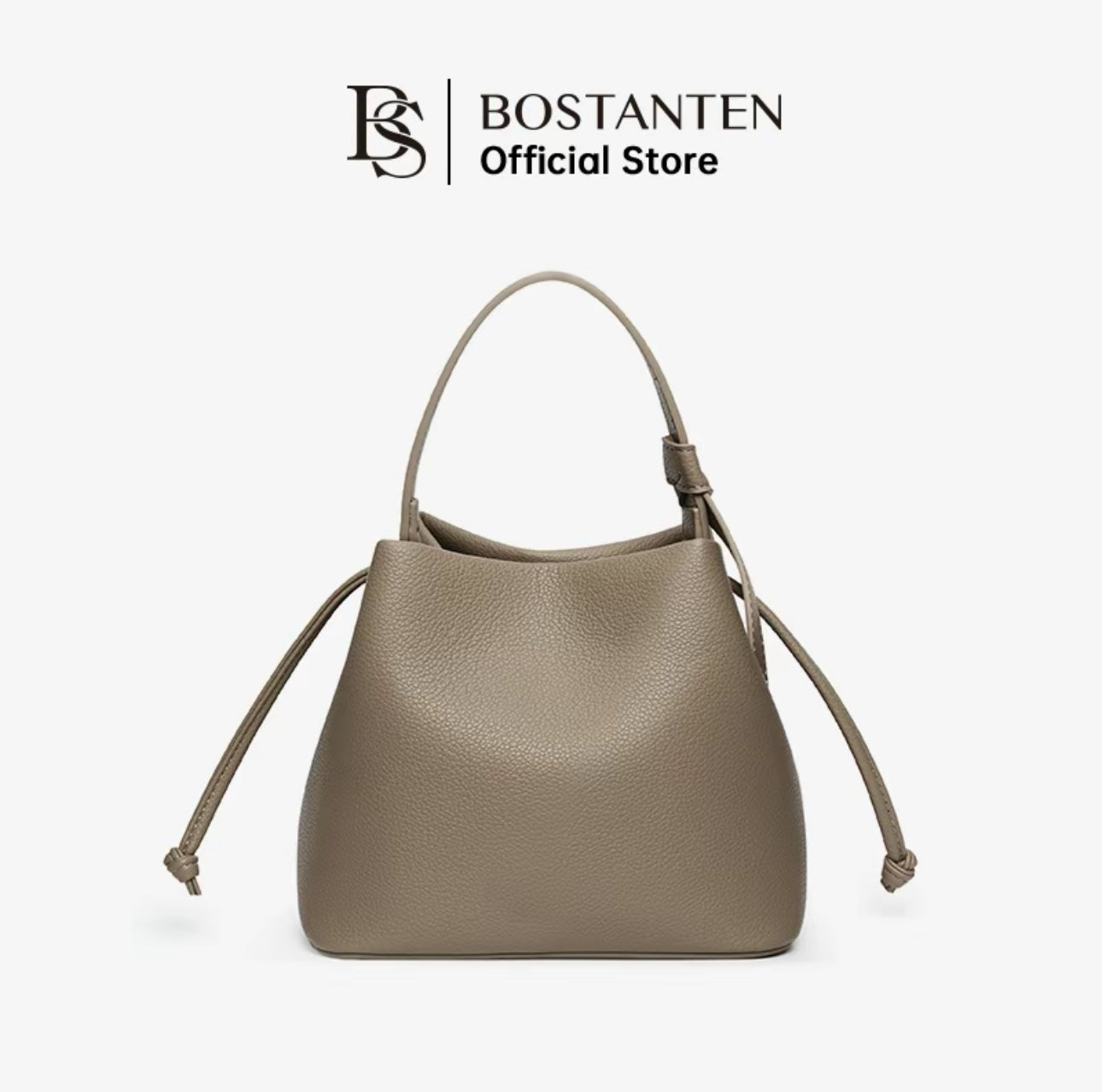 Straw String Camel Bucket Bag