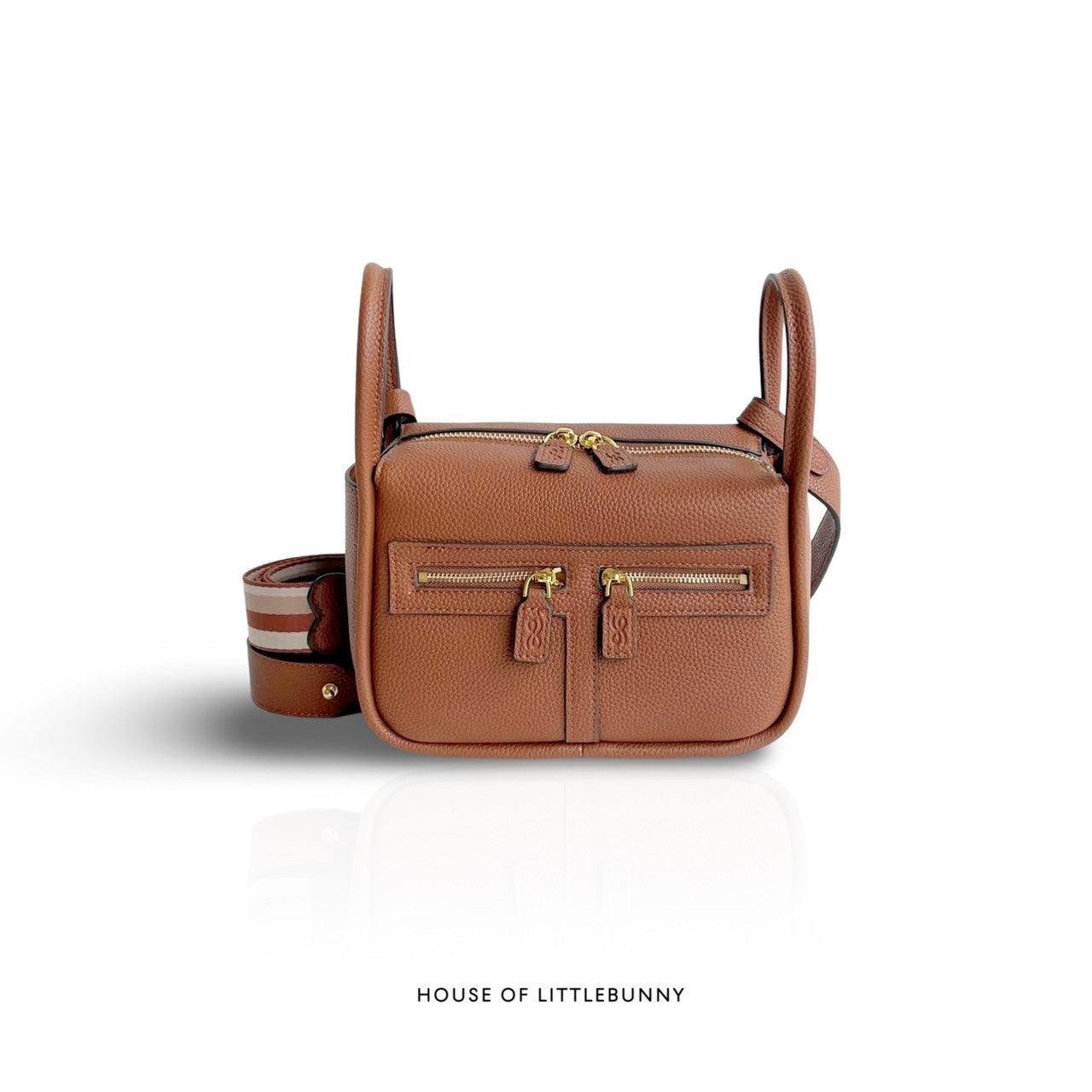 Zippy 22 PU Gold Handbag