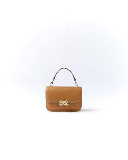 Timeless 18-Inch Gold Genuine Leather Sling Bag