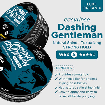 Dashing Gentleman Natural Shine Texturizing Hair Wax 80g